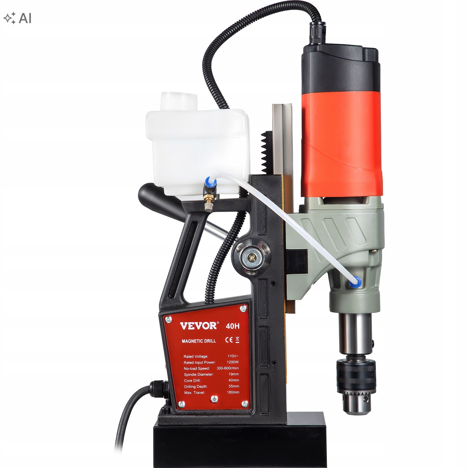 Magnetic Drilling Machine 1200W 13000N 40MM For Steel Building Ships And Bridges Brand Vevor