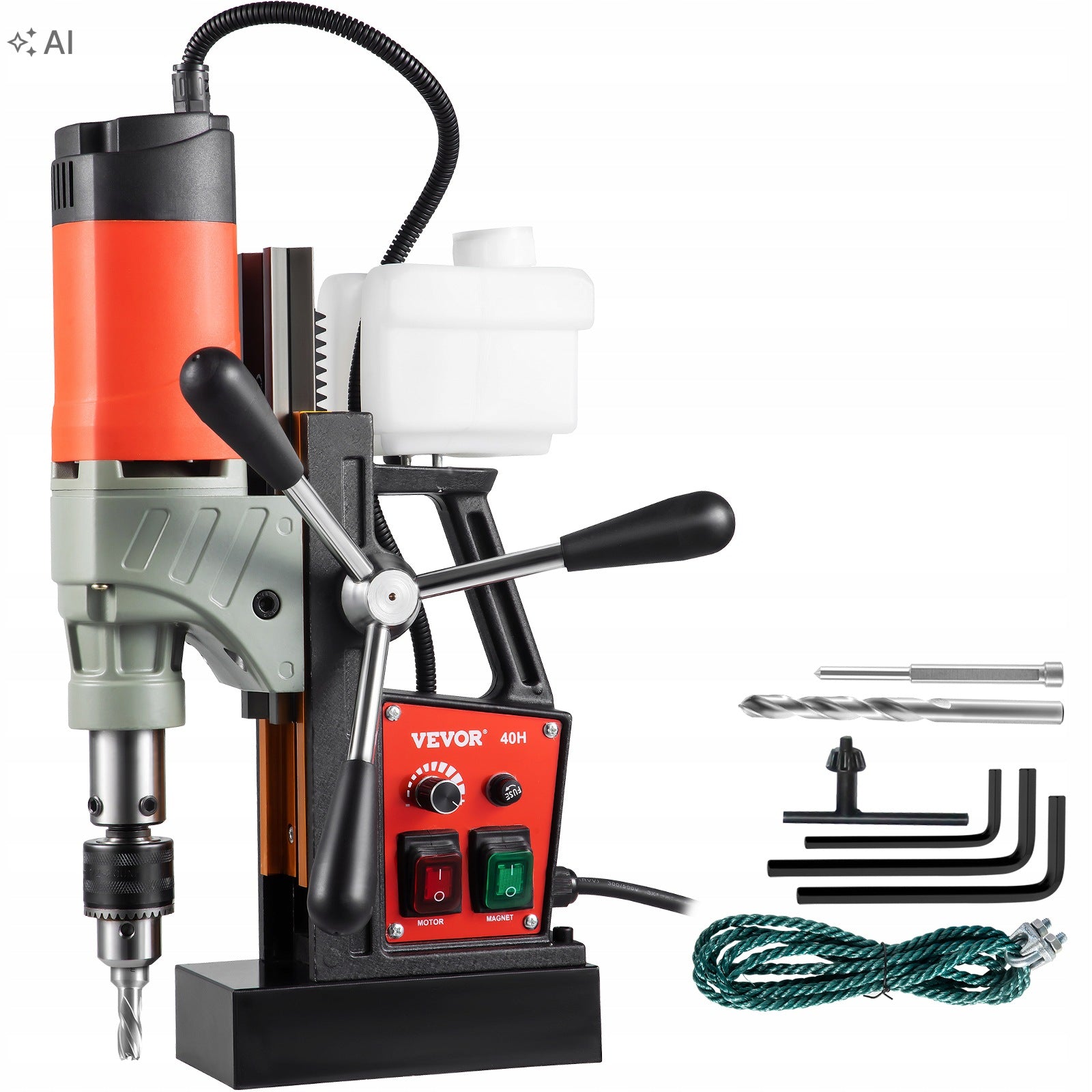 Magnetic Drilling Machine 1200W 13000N 40MM For Steel Building Ships And Bridges