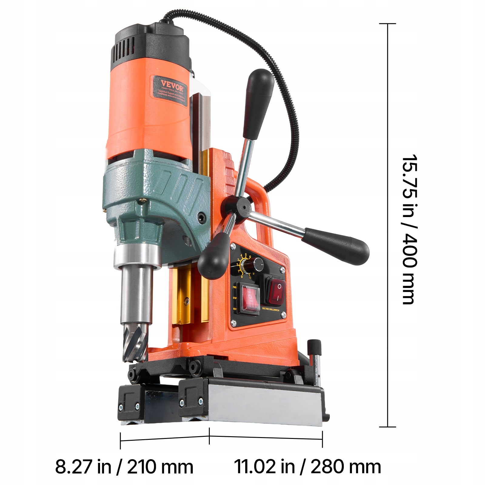 Magnetic Drilling Machine 1400W With 11 Core Drill Bits And Double Protection Brand Vevor