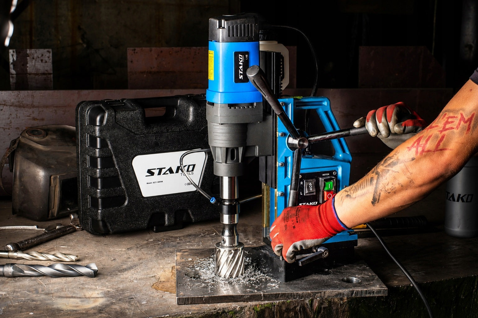 Magnetic Drilling Machine fi80 2050W 16kg MT3 M24 Magnet STAKO Packaging status original