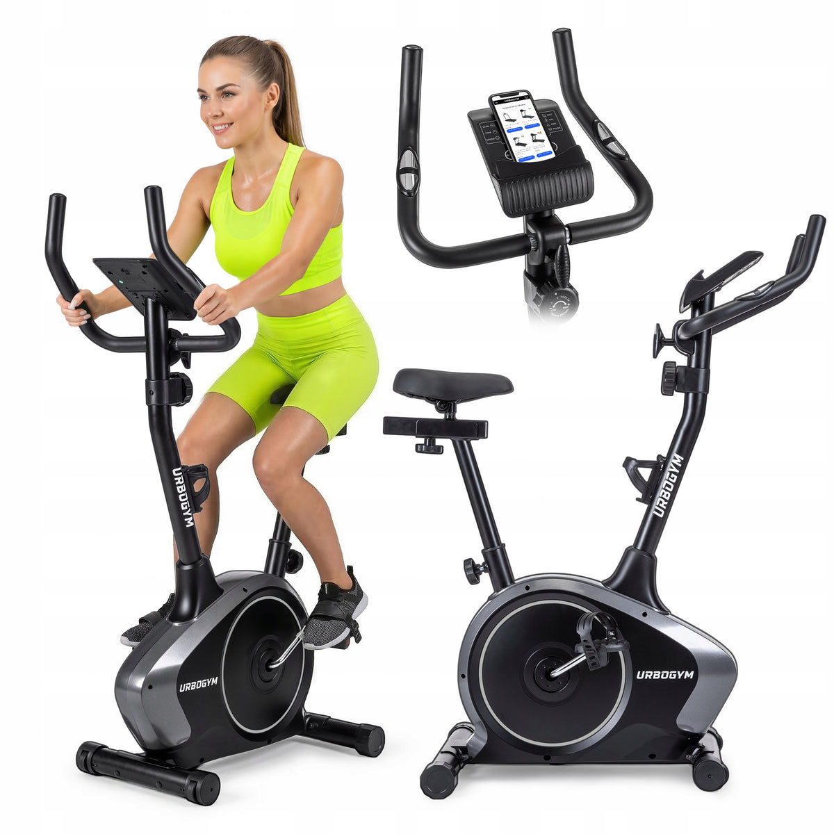 Magnetic Exercise Stationary Bike with Adjustable Resistance - ARGO SILVER
