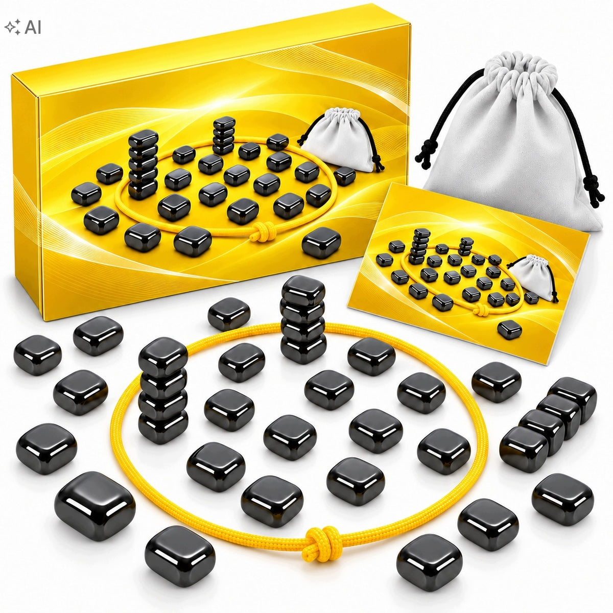 Magnetic Game Stones 80 Pcs Puzzle Arcade For The Whole Family