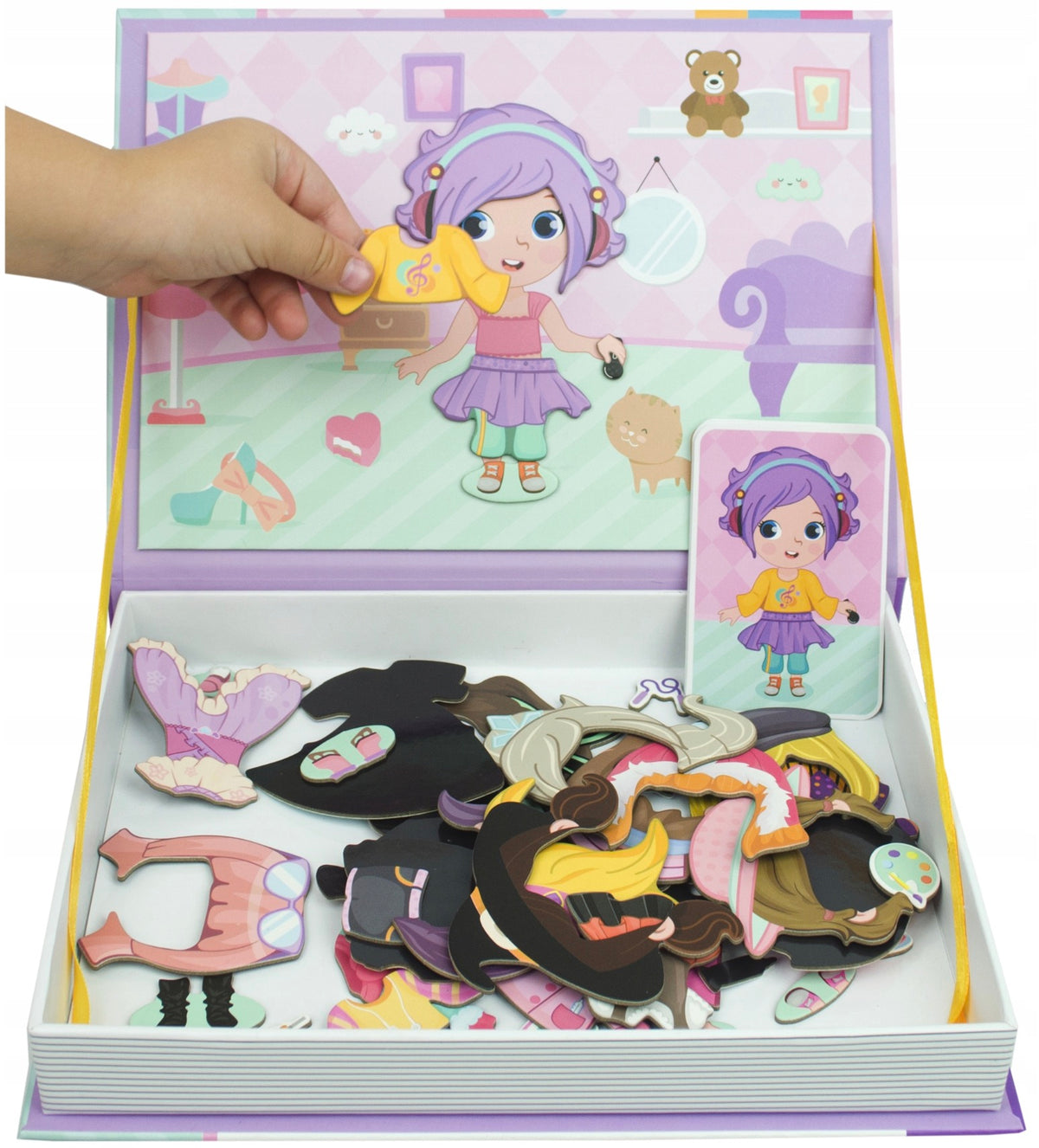 Magnetic PUZZLE MONTESSORI DRESS UP BOOK 51 EL CARDS styling EAN (GTIN) 5906436718012