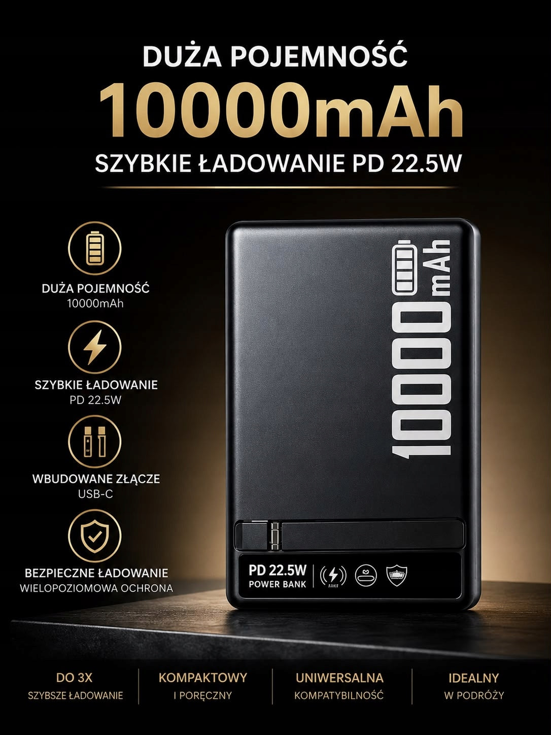 Magnetic Powerbank Qi2 15W 10000mAh for MagSafe Glass Aluminium Packaging status original