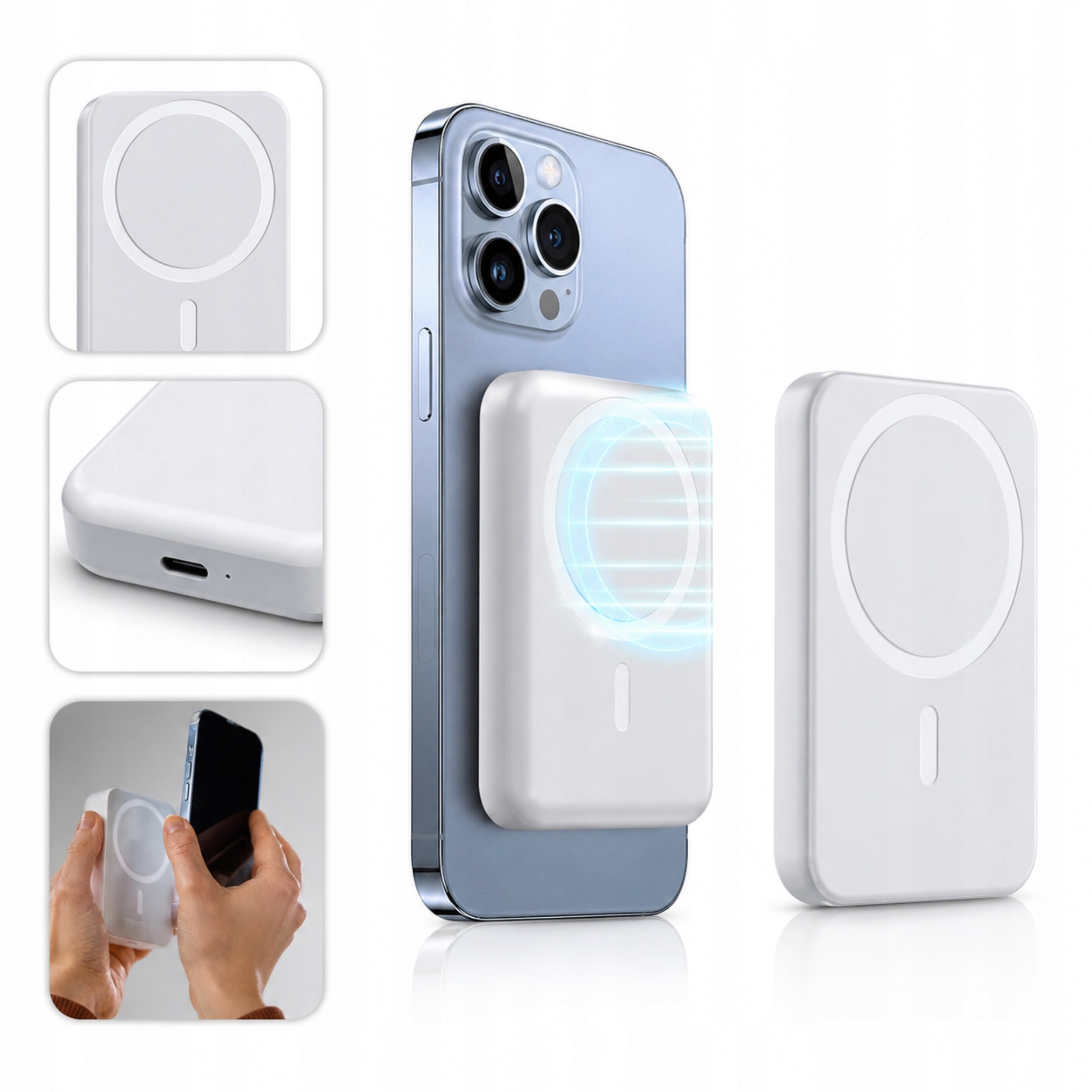 Magnetic Powerbank Wireless 10000mAh iPhone MagSafe Case Induction