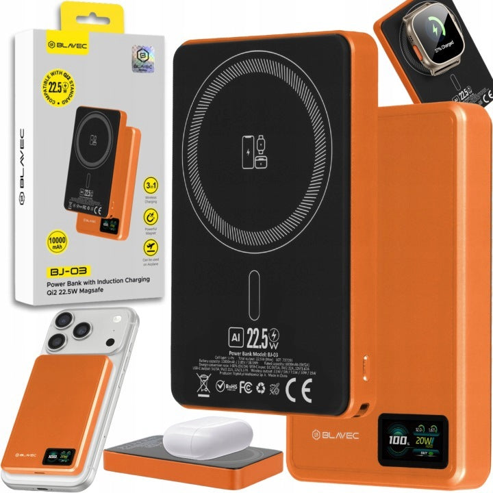 Magnetic Powerbank with Magsafe - Inductive Wireless iPhone 10000 mAh