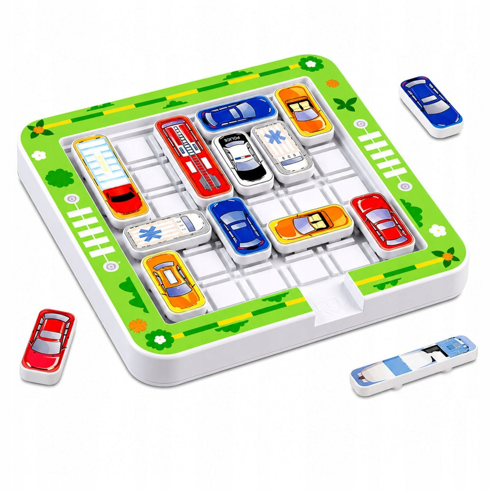 Magnetic Puzzle Game Magnetic Car 15 Vehicles 60 Cards Board - LE Brand LEAN Toys
