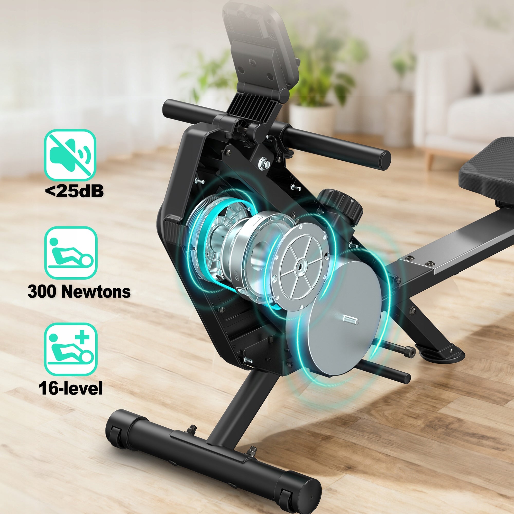 Magnetic Rowing Machine | 160kg Capacity | Fits Up to 200cm Tall Packaging status original