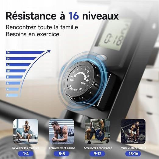 Magnetic Rowing Machine Folding YPOO Training For Home Exercise Bike 150kg Quiet Packaging status original