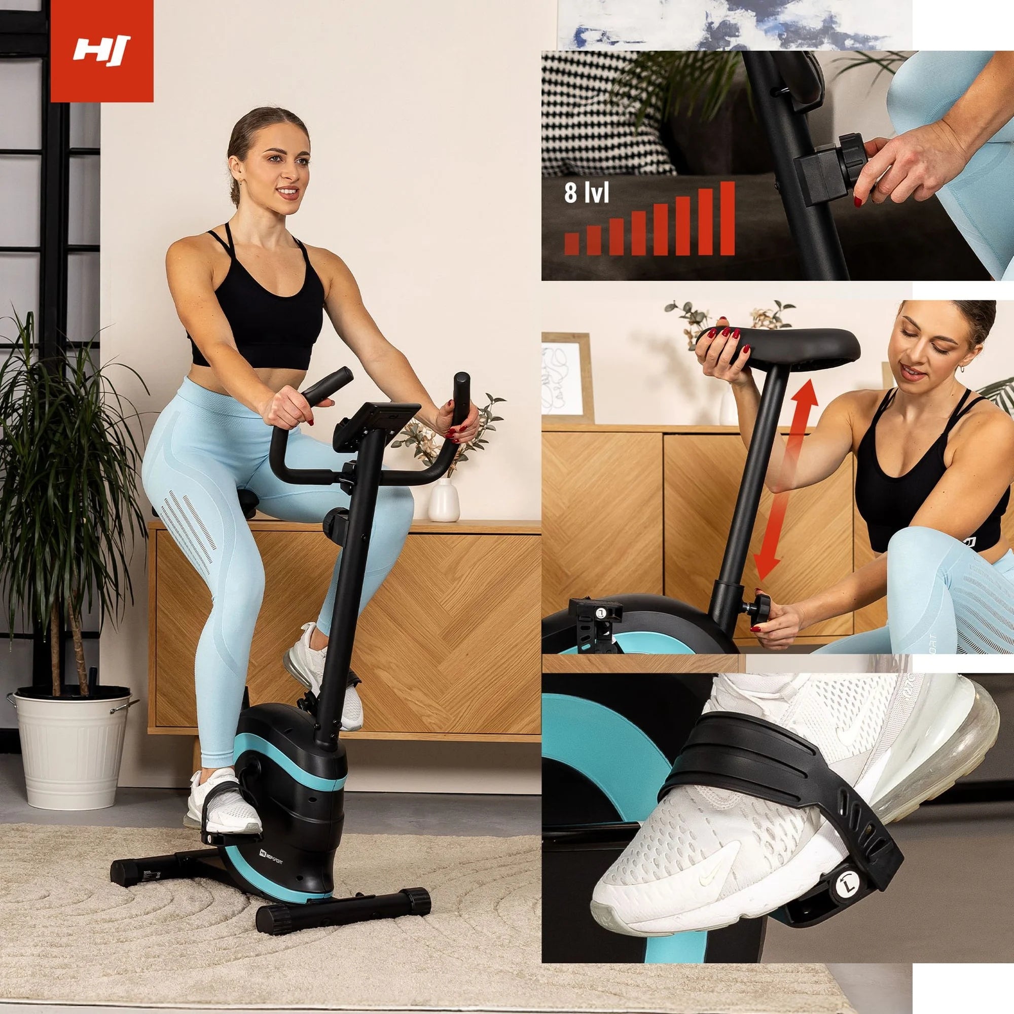 Magnetic Stationary Bike for Exercise Training Bike up to 120kg Brand Hop-Sport
