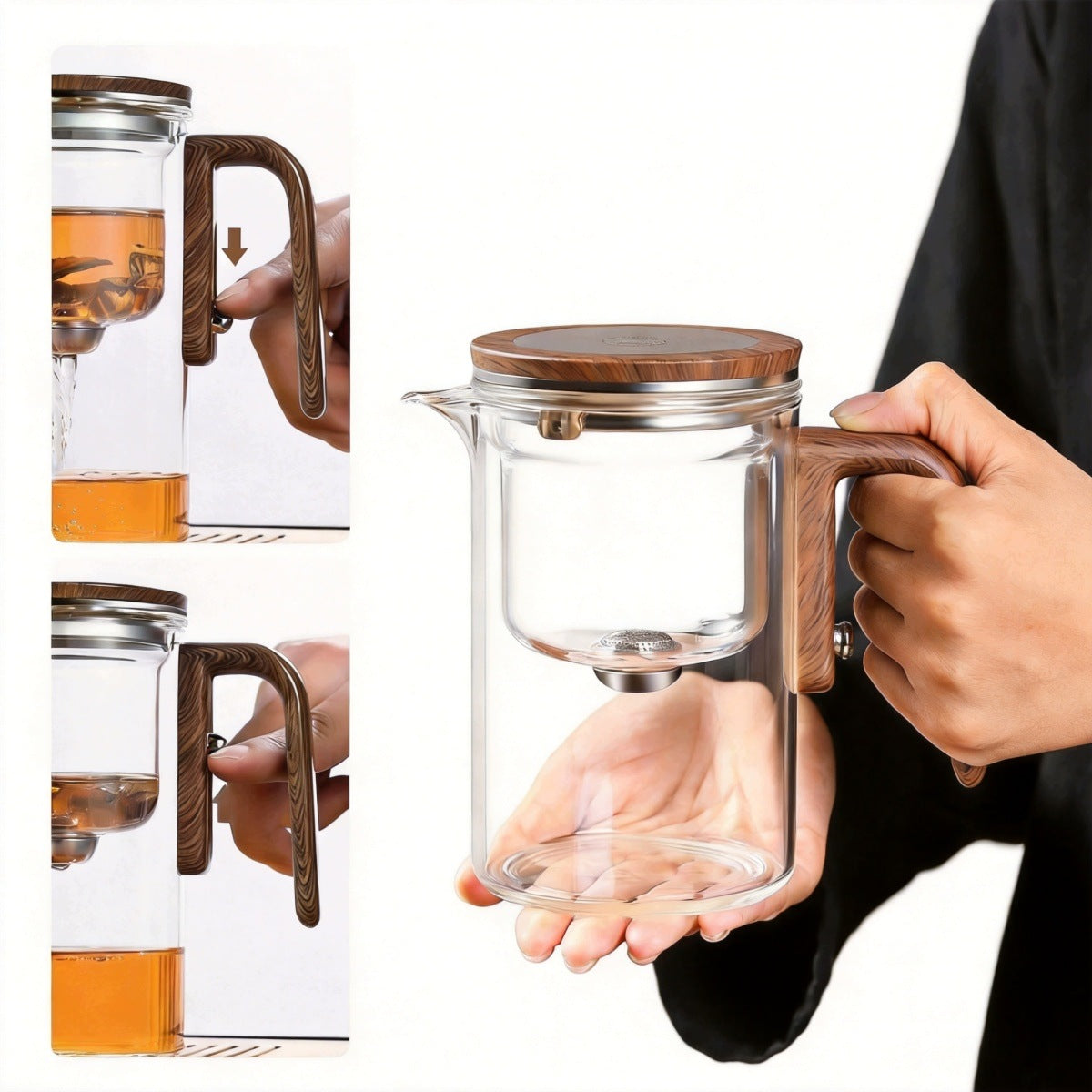 Magnetic Tea Pot | Removable Infuser Teapot | Glass Tea Pot With Infuser Brand no brand
