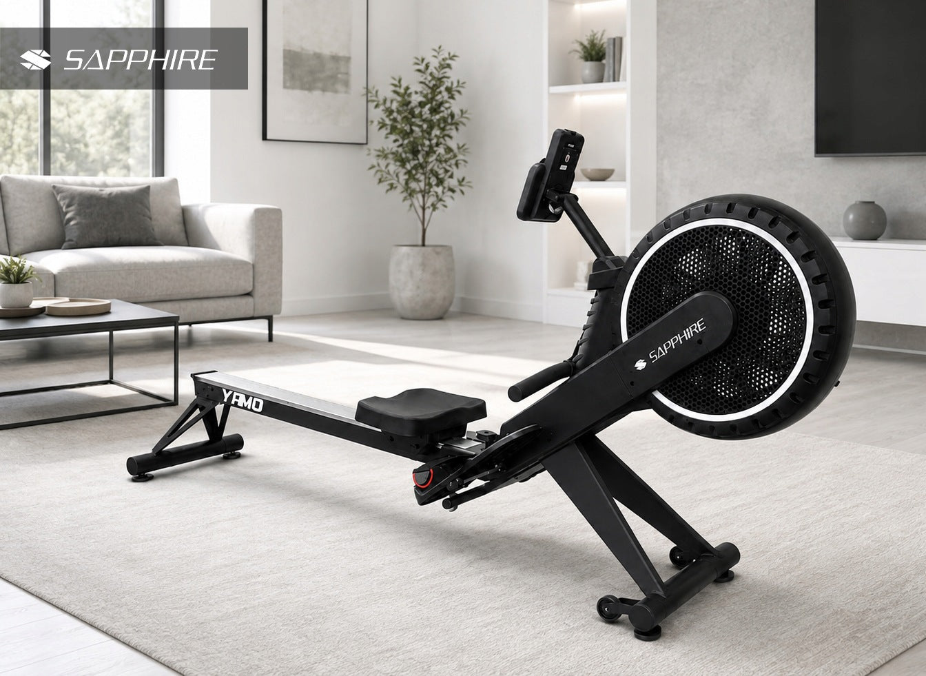 Magnetic air rowing machine YAMO ergometer ROWING TRAINING electro Packaging status original