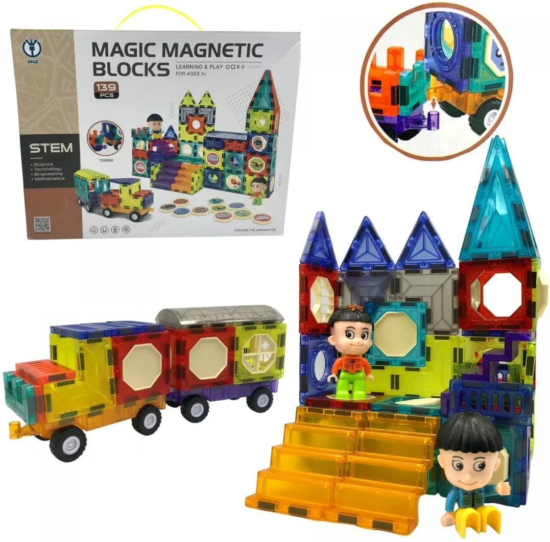 Magnetic blocks set of 139 elements NO.3407 Brand Ramiz