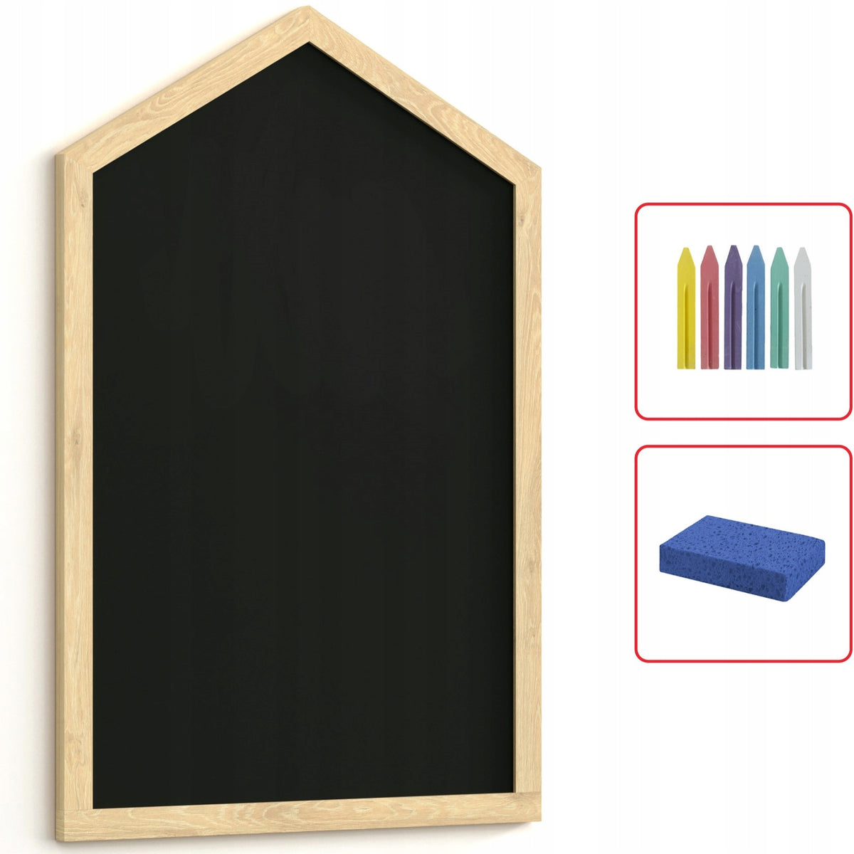 Magnetic board HOUSE black chalk XL set