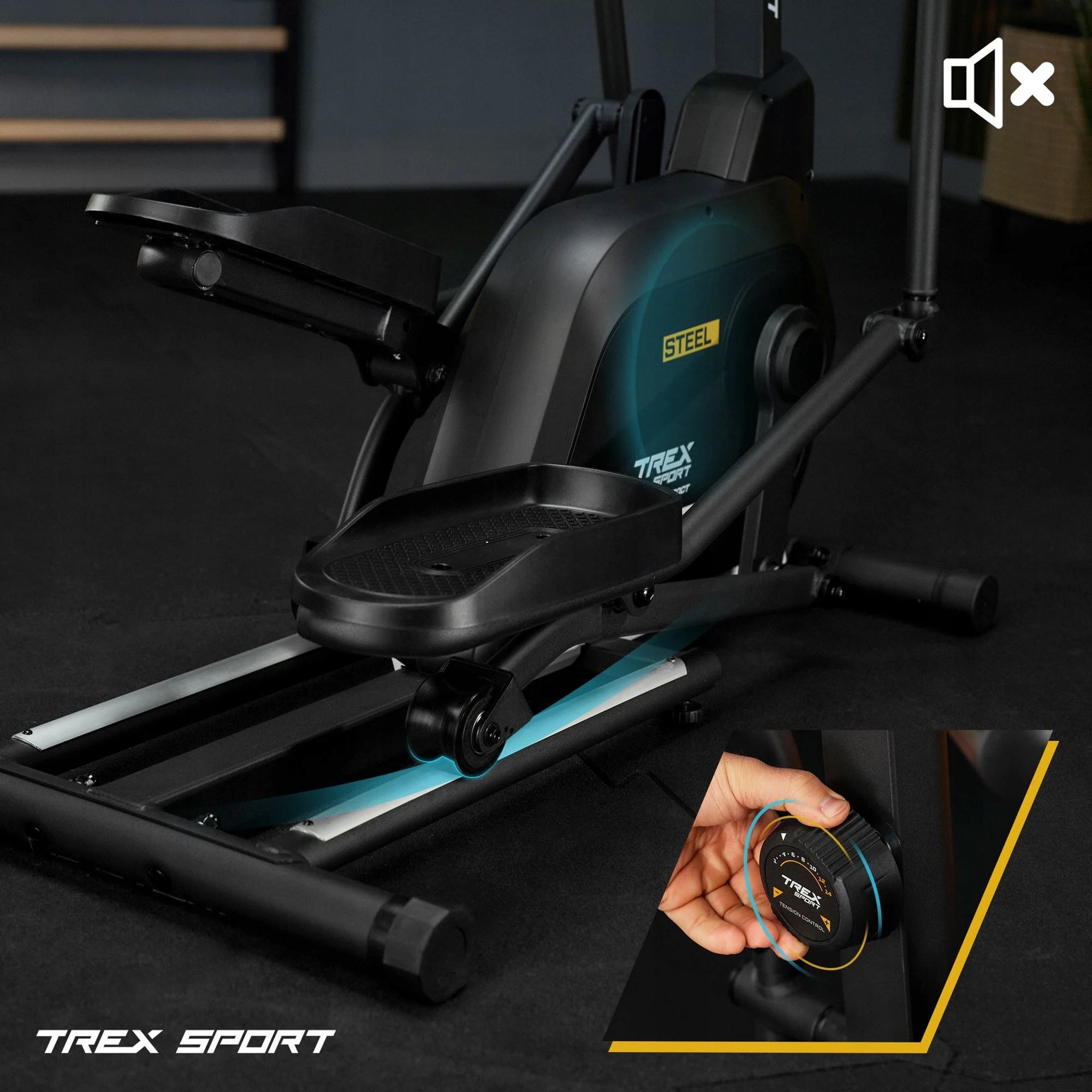 Magnetic elliptical trainer orbi-trek 125kg Bluetooth Steel Trex Sport Brand Trex Sport