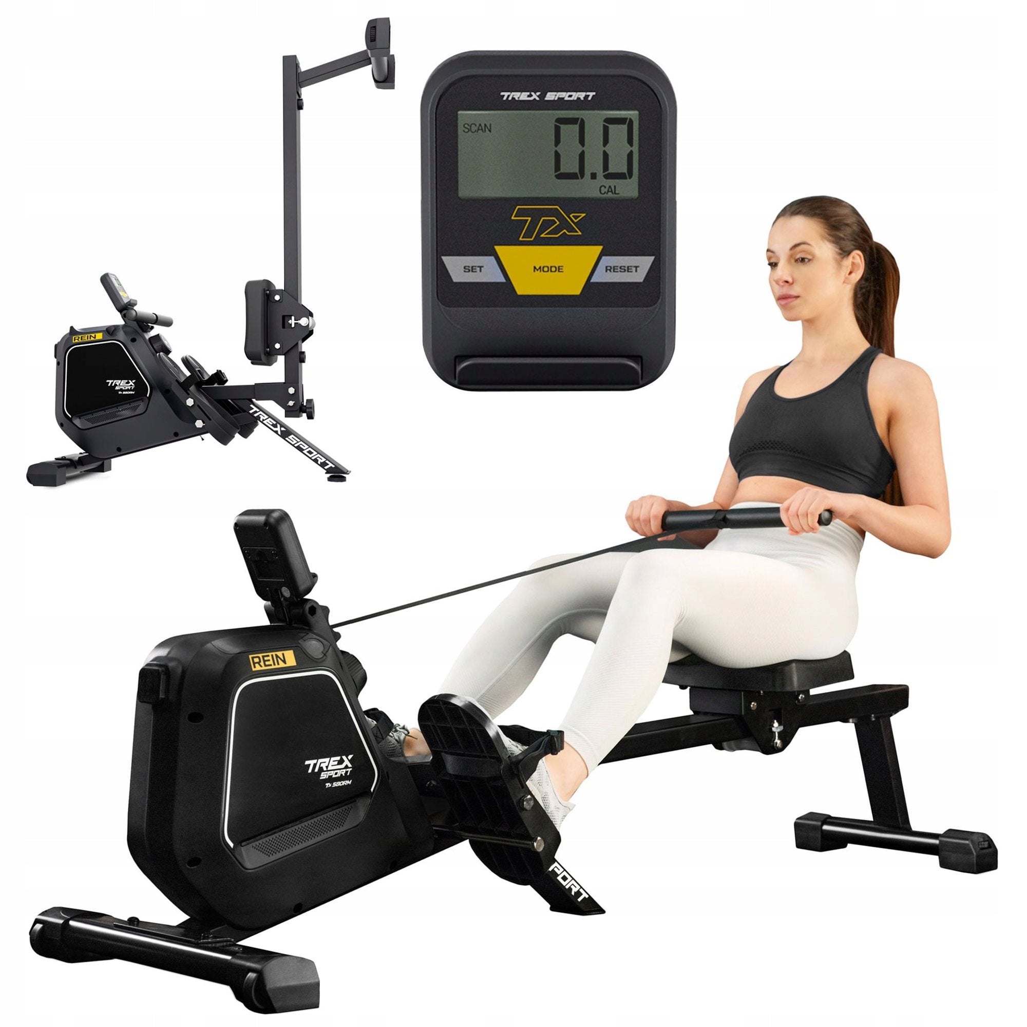 Magnetic rowing machine folding for exercises rowing machine Trex Sport