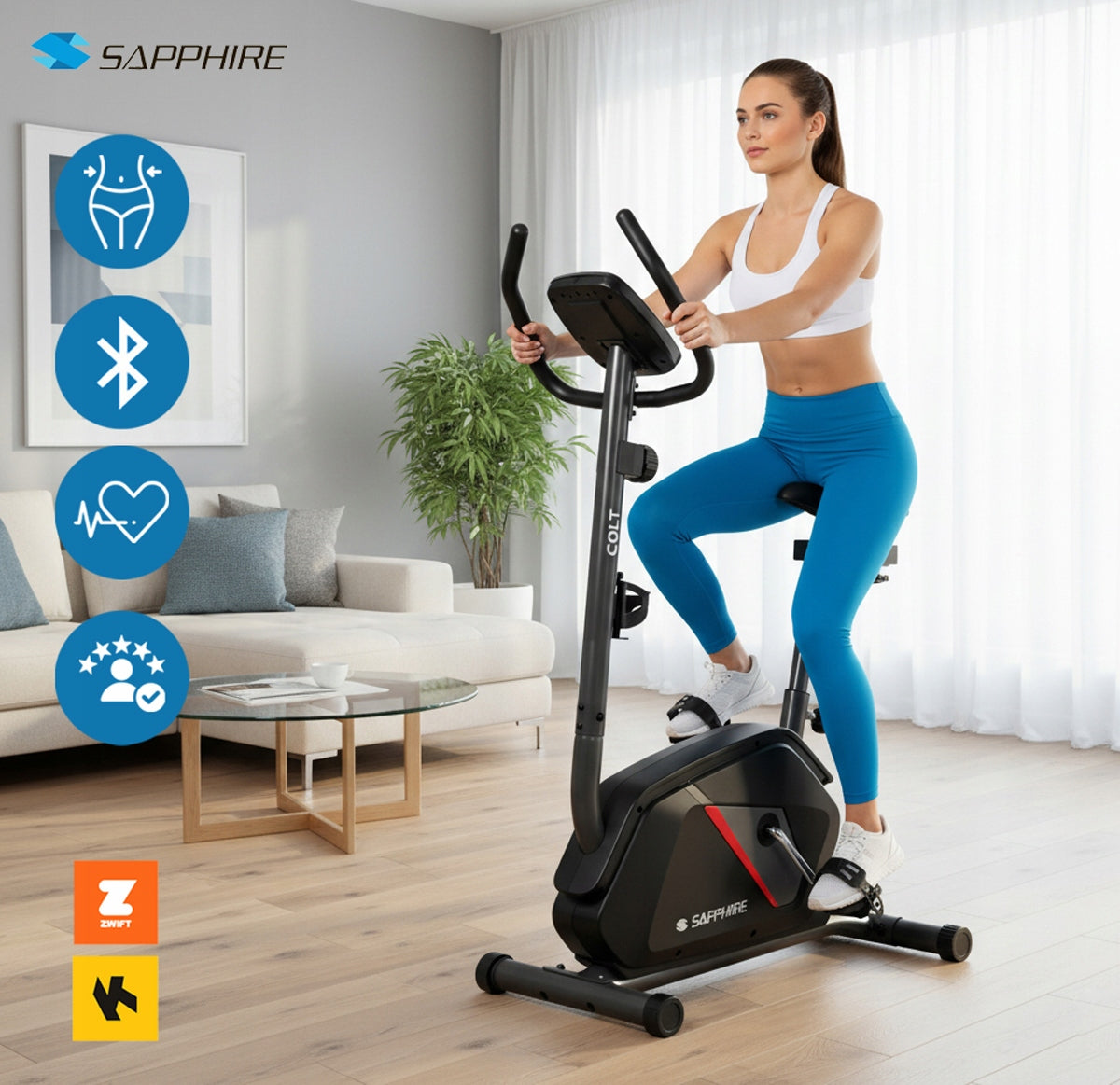 Magnetic stationary bike COLT EXERCISE BIKE SAPPHIRE 150KG SMART Manufacturer code SG-320B