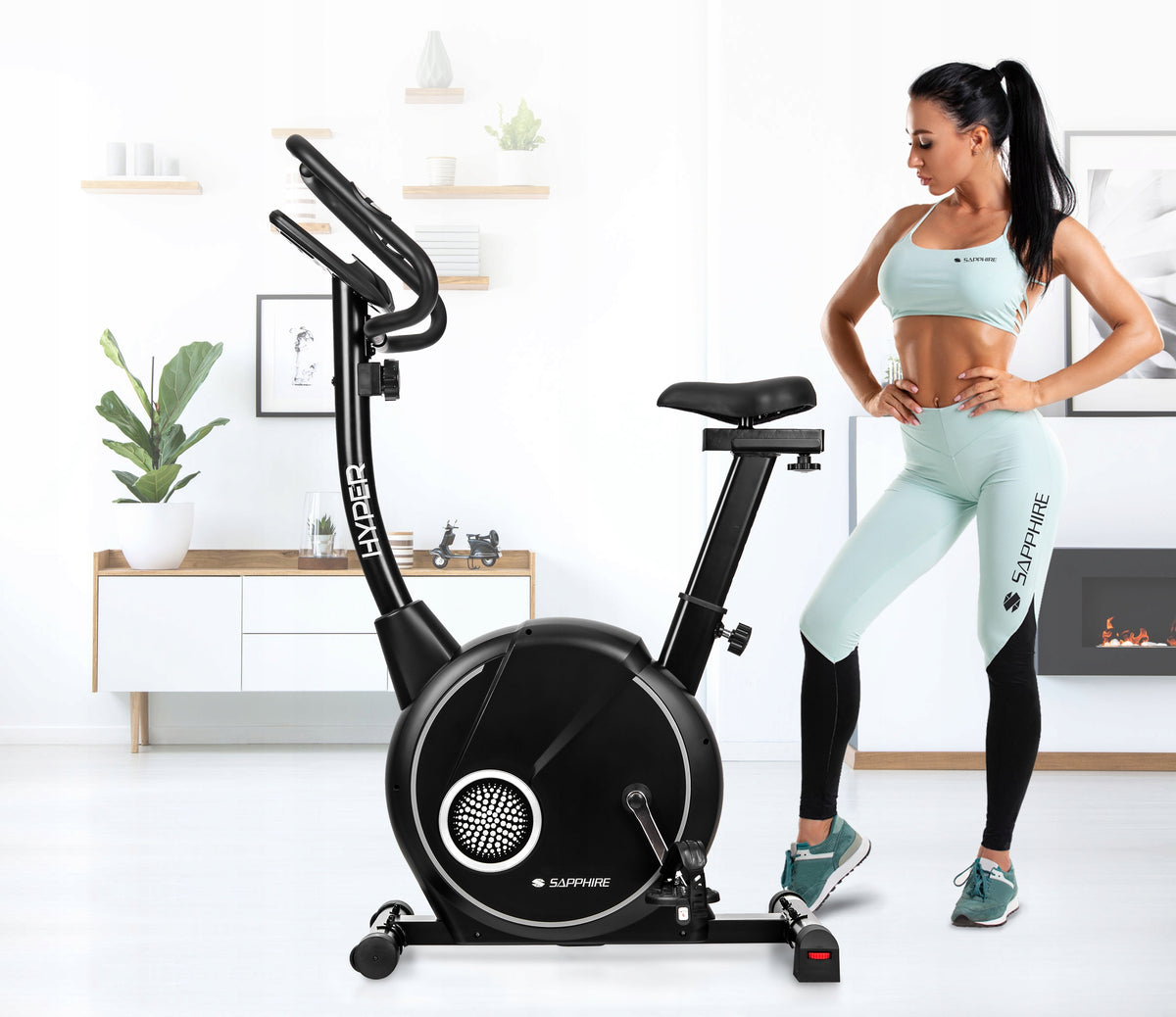 Magnetic stationary bike HYPER EXERCISE BIKE SAPPHIRE up to 150KG Manufacturer code SG-330_HYPER_BLACK