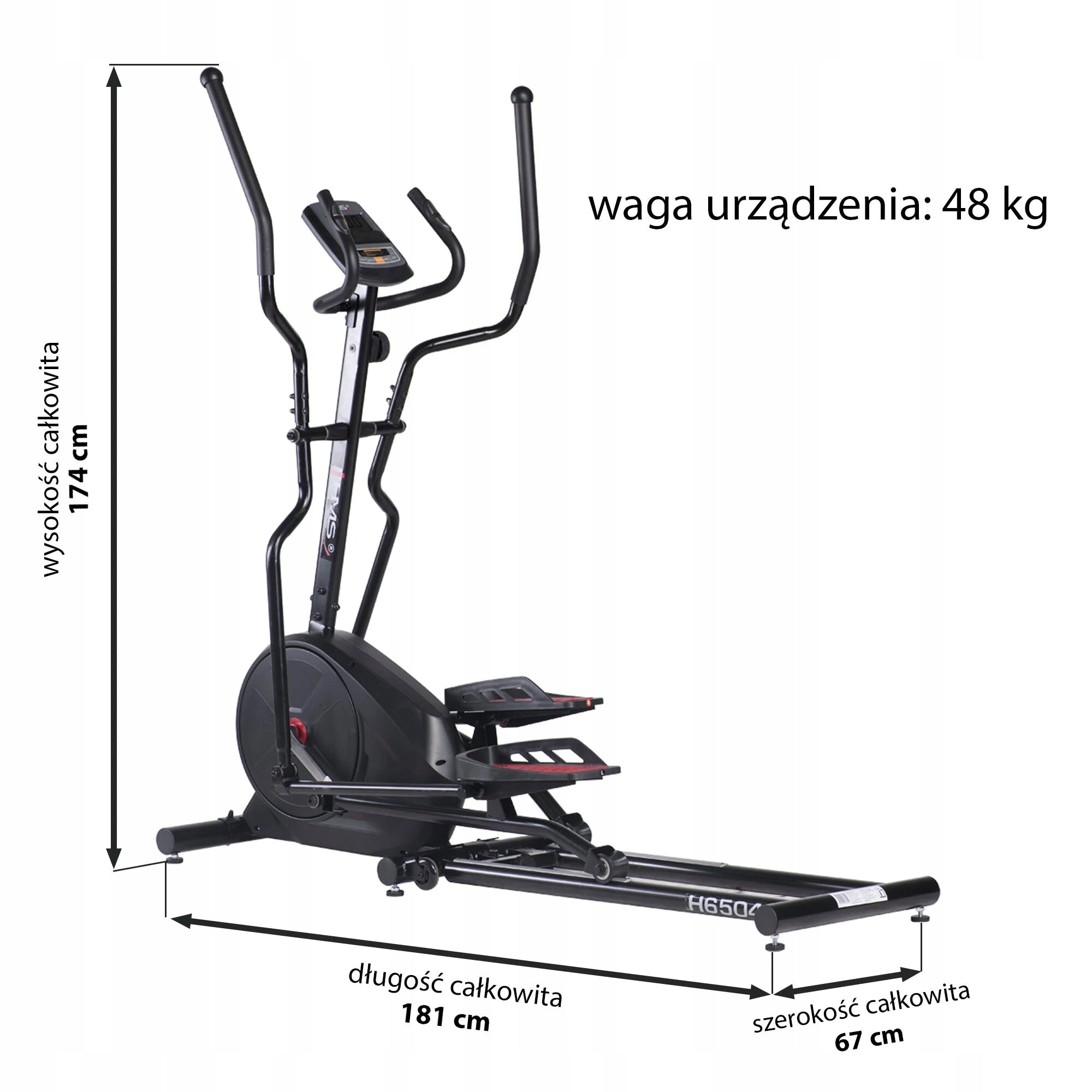Magnetic trainer HMS H6504 8kg 39cm max 110kg Additional features touch sensors