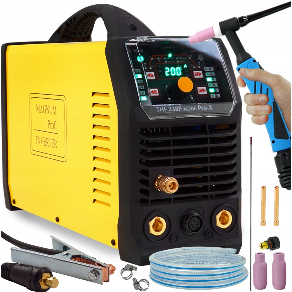 Magnum TIG AC DC THF 238 Pro X 200 A HF welder for ALUMINUM WITH IGBT PULSE