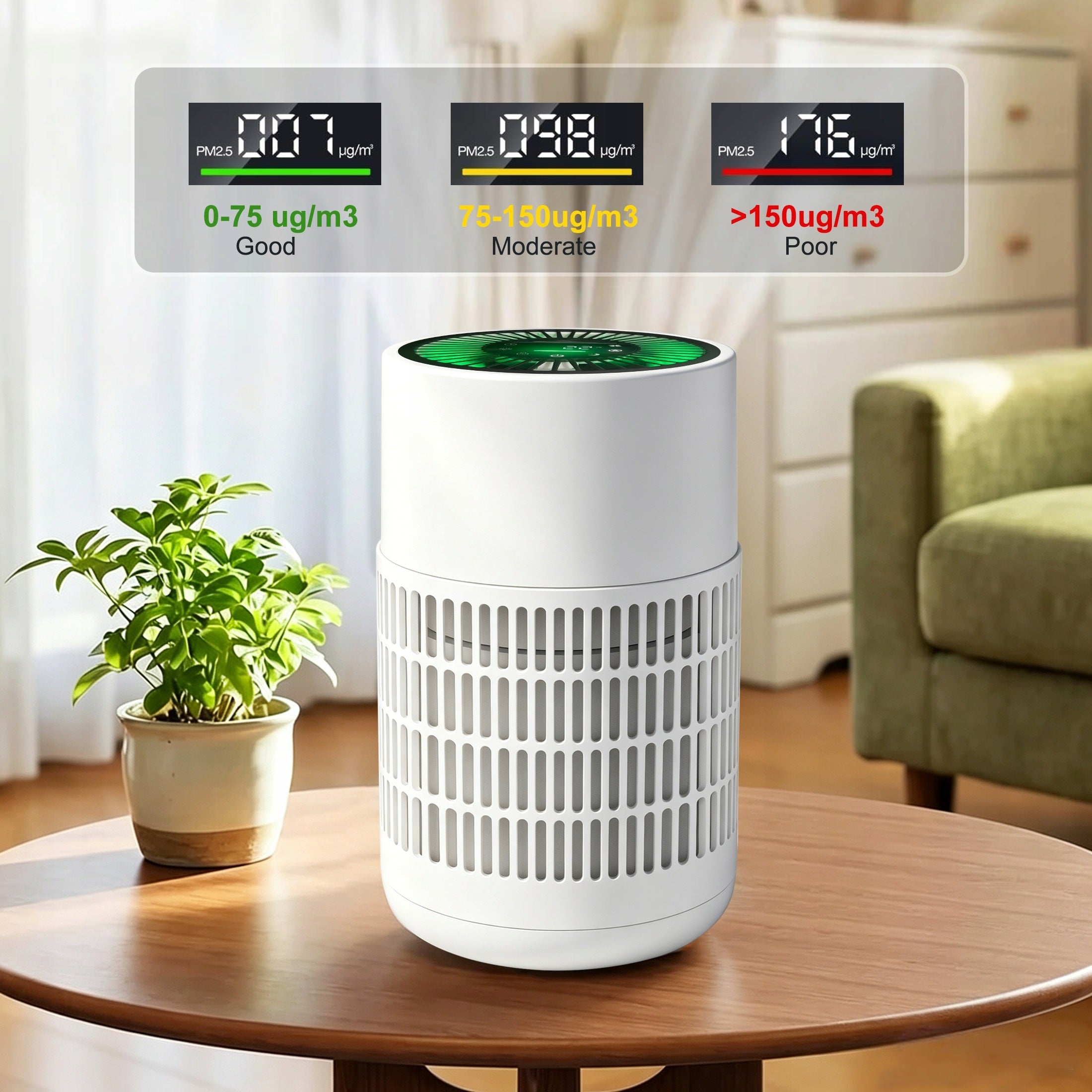 Magtalent Air Purifier with Auto PM2.5 Detection 20 m2 Hepa Filter Packaging status original