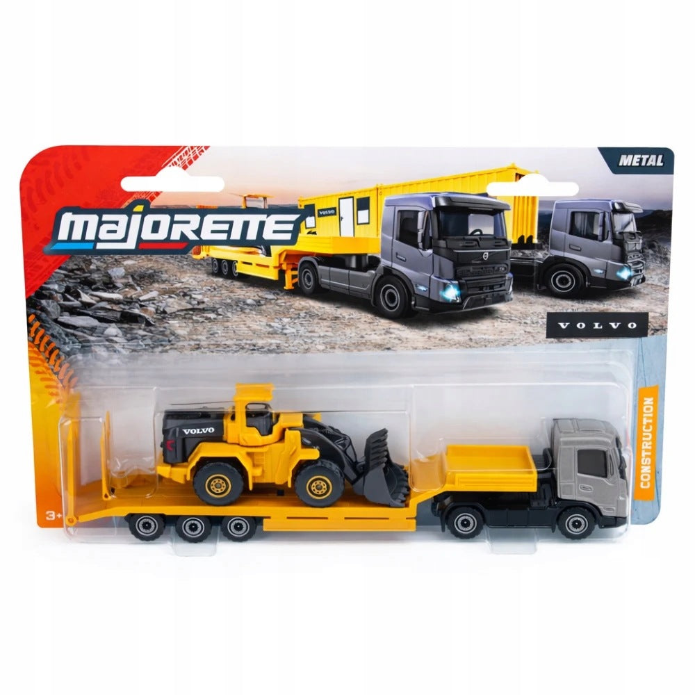 Majorette metal truck VOLVO tow truck with excavator collector's set