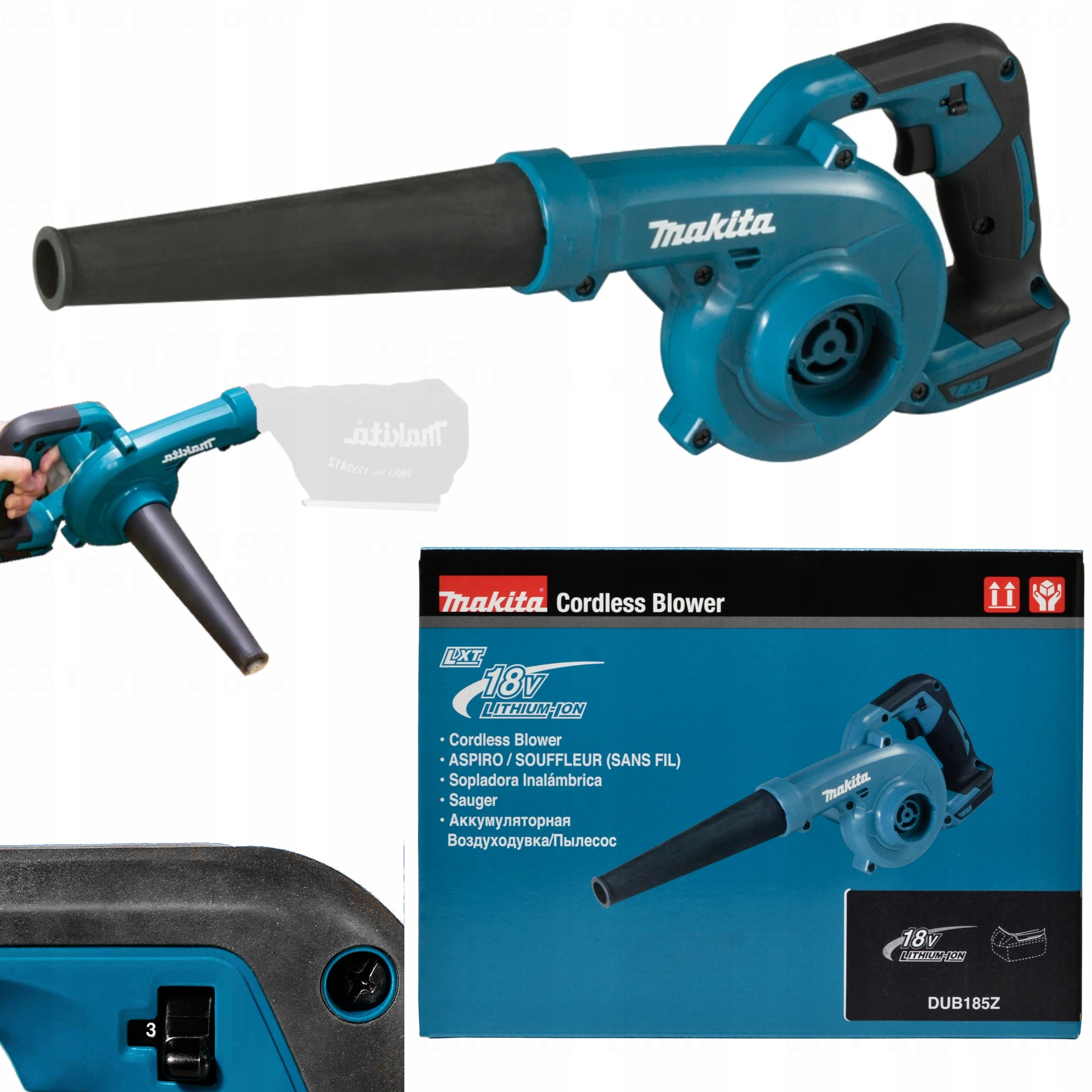 Makita 18V Cordless Leaf Blower Garden 3-Speed DUB185Z