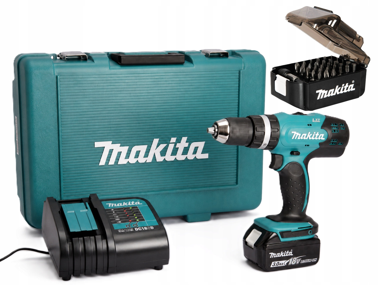 Makita DDF453RFE 42Nm 18V Drill/Driver Set 1x3Ah