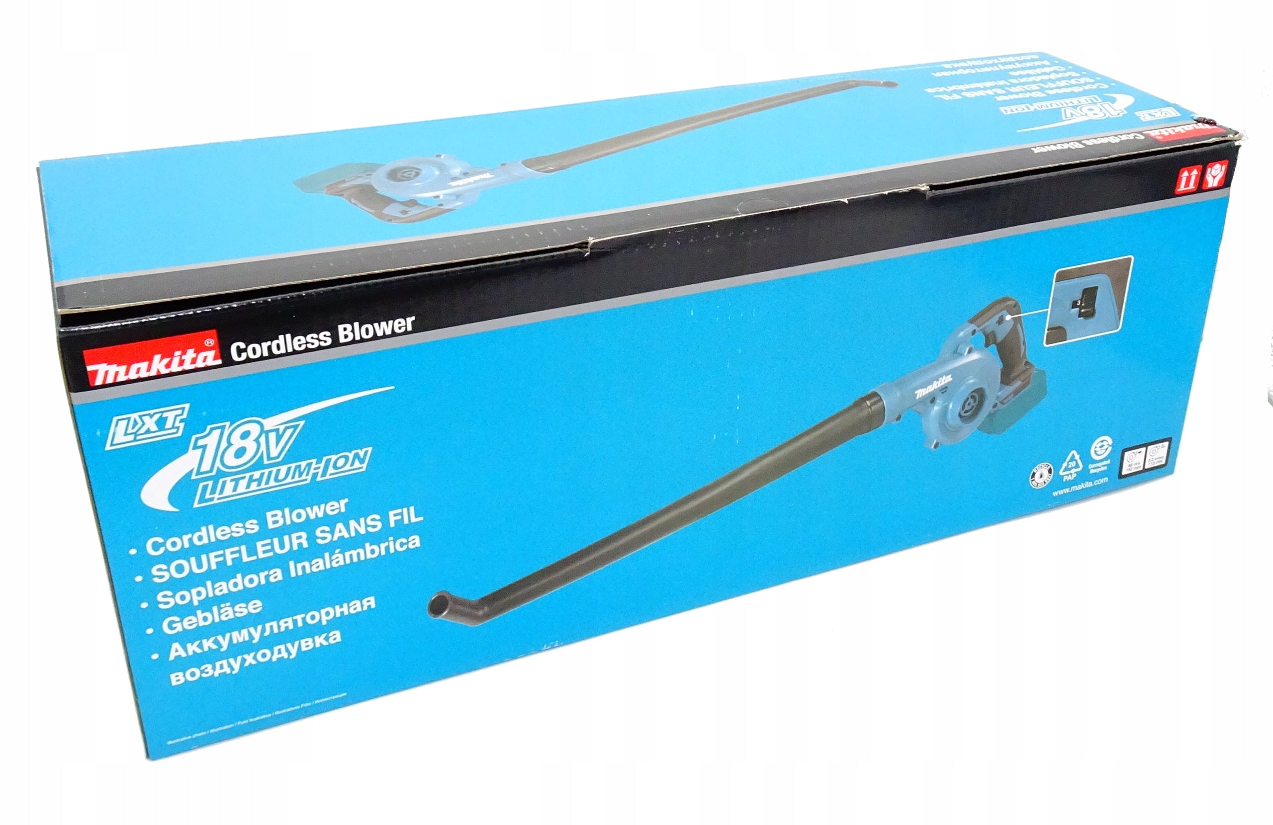 Makita DUB186ZX1 Blower Cordless Vacuum Cleaner 18V 245km/h Nozzle Bag Air velocity 244 km/h