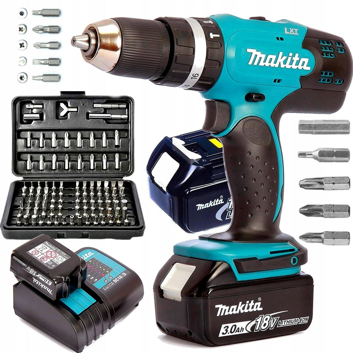 Makita Drilling Machine Impact 2x aku 3Ah 18v Strong Set Ready to Work
