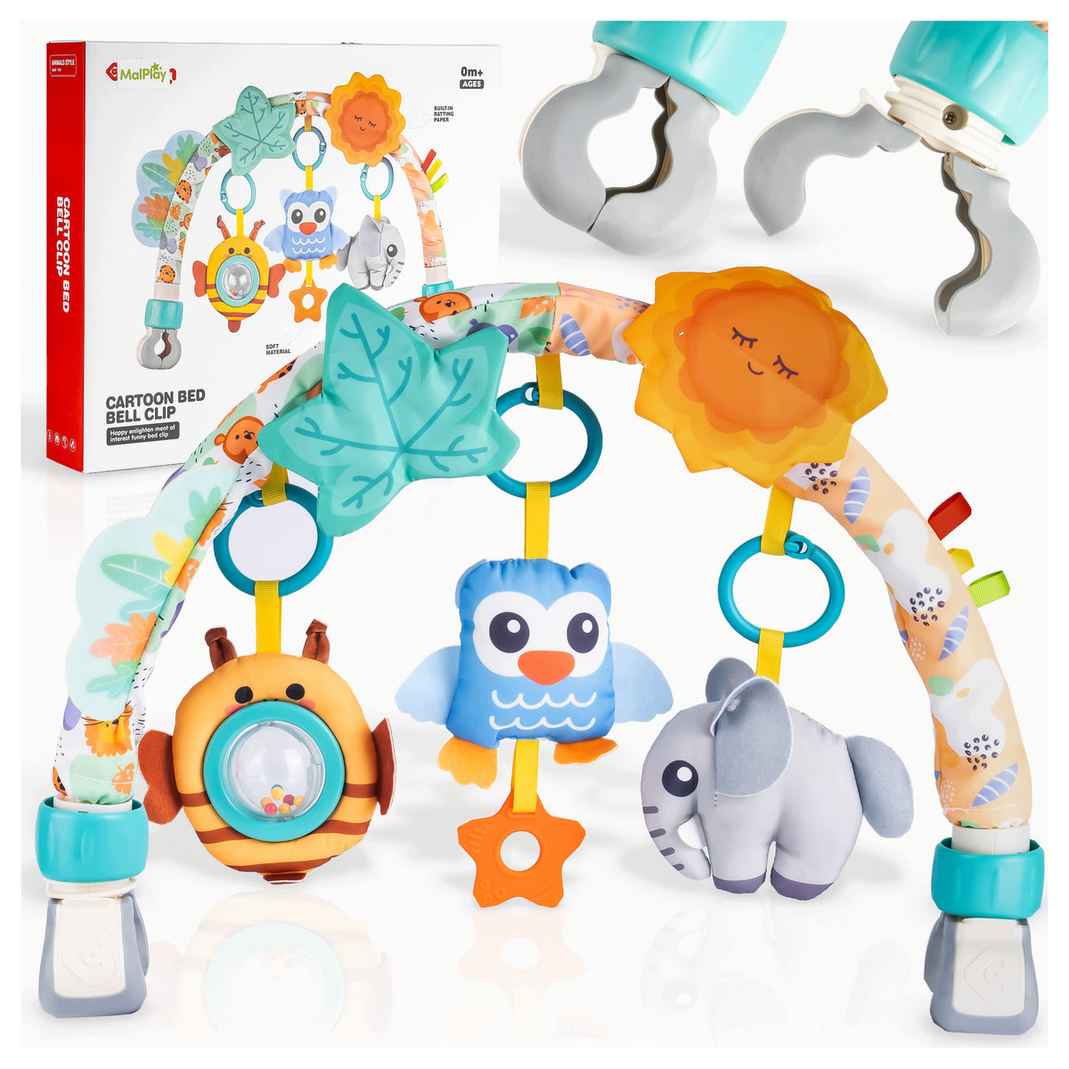 MalPlay Headband with toys for stroller cot seat for children 0m+