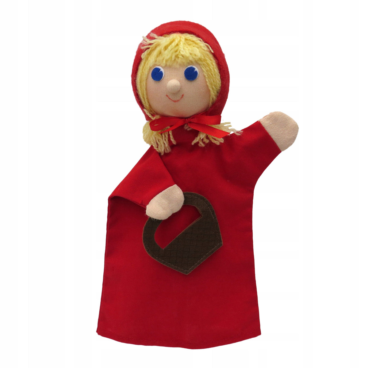Maňásek na ruku Karkulka 28 cm, červený, 22856B