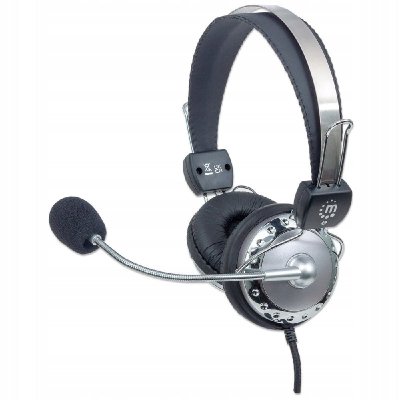 Manhattan On-Ear Stereo Headphones with Microphone Jack 3.5 mm