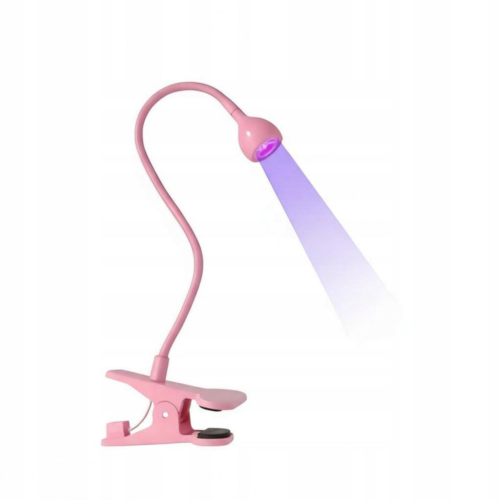 Manicure Table Lamp with Adjustable Neck USB Powered Pink White Wire Boxed Medical device no