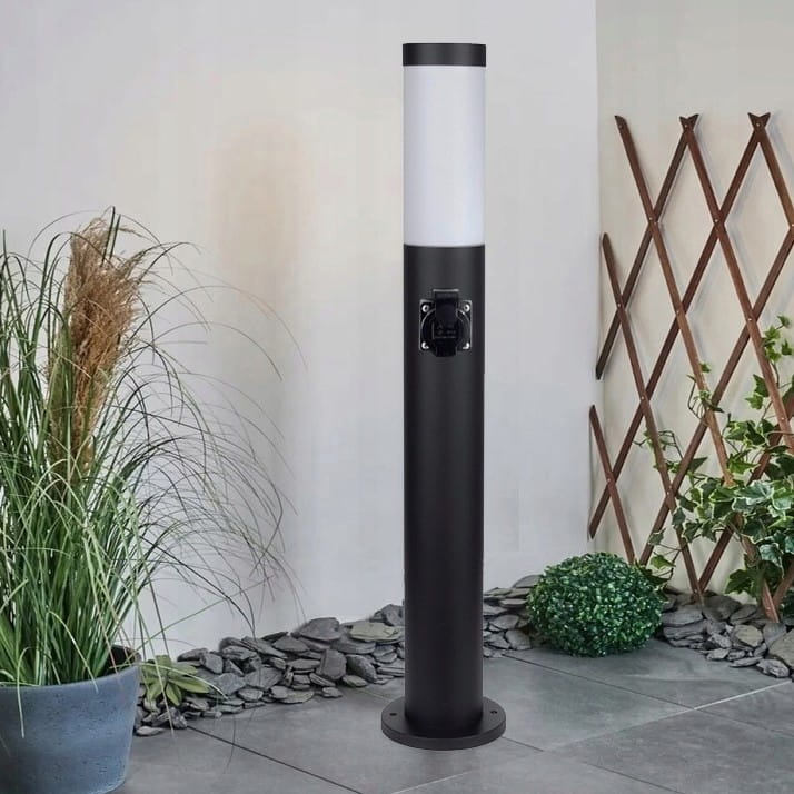 Manila H65 Garden Standing Lamp with Socket Round Black Brand Masterled