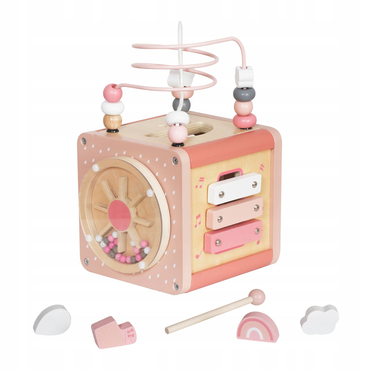 Manipulation cube Jokomisiada wooden sensory for babies Manufacturer code ZA5265