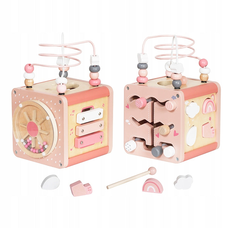 Manipulation cube Jokomisiada wooden sensory for babies