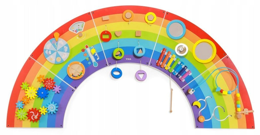 Manipulative Wall Board Labyrinth montessori Educational Panel Rainbow