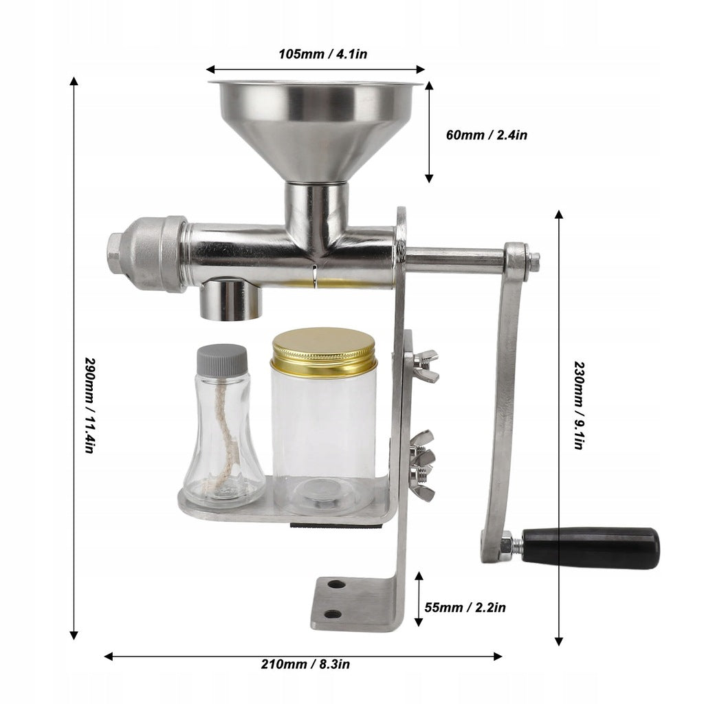 Manual Handheld Oil Press Machine With Small Stainless Steel For Use Brand no brand