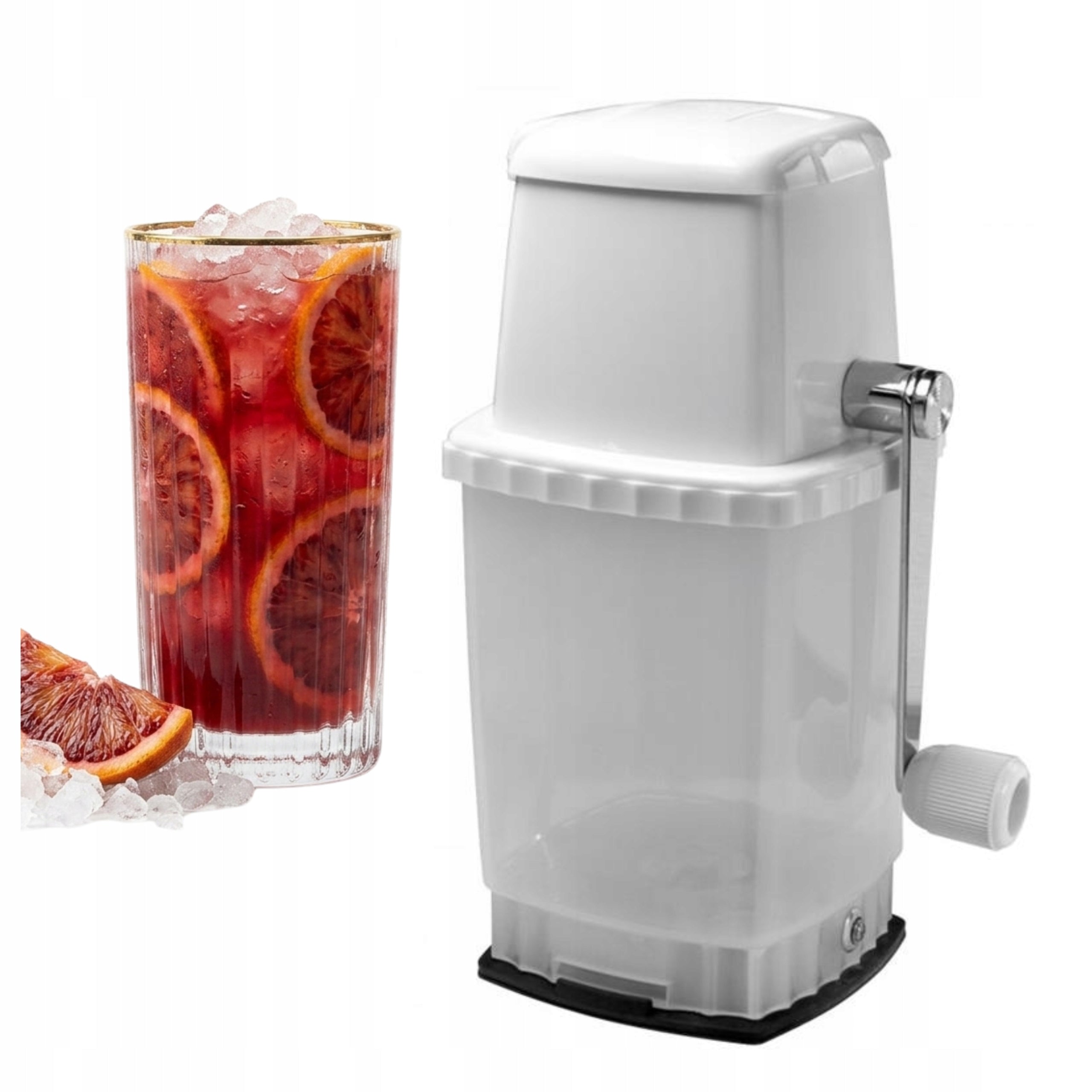 Manual Ice Crusher, Home, Stainless Steel Blades, Suction Cups