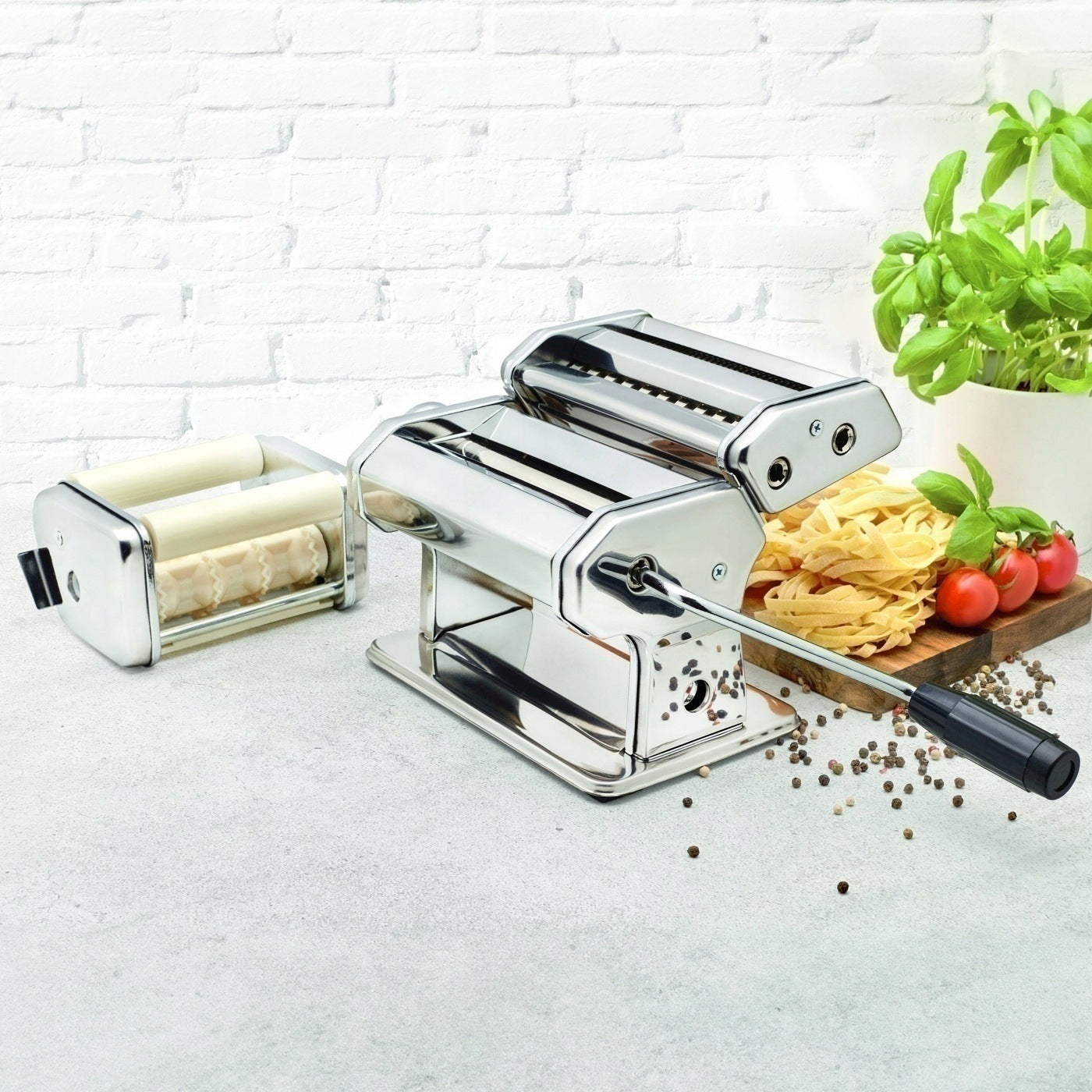Manual PASTA MACHINE, RAVIOLI machine, stainless steel Paste Brand Konighoffer