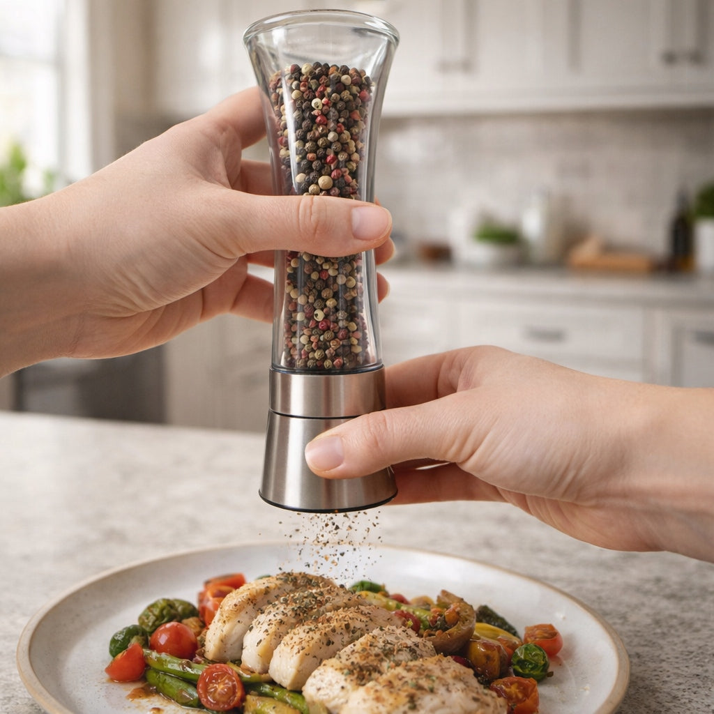 Manual Pepper and Salt Grinder with Stand Pepper shaker Set Packaging status original