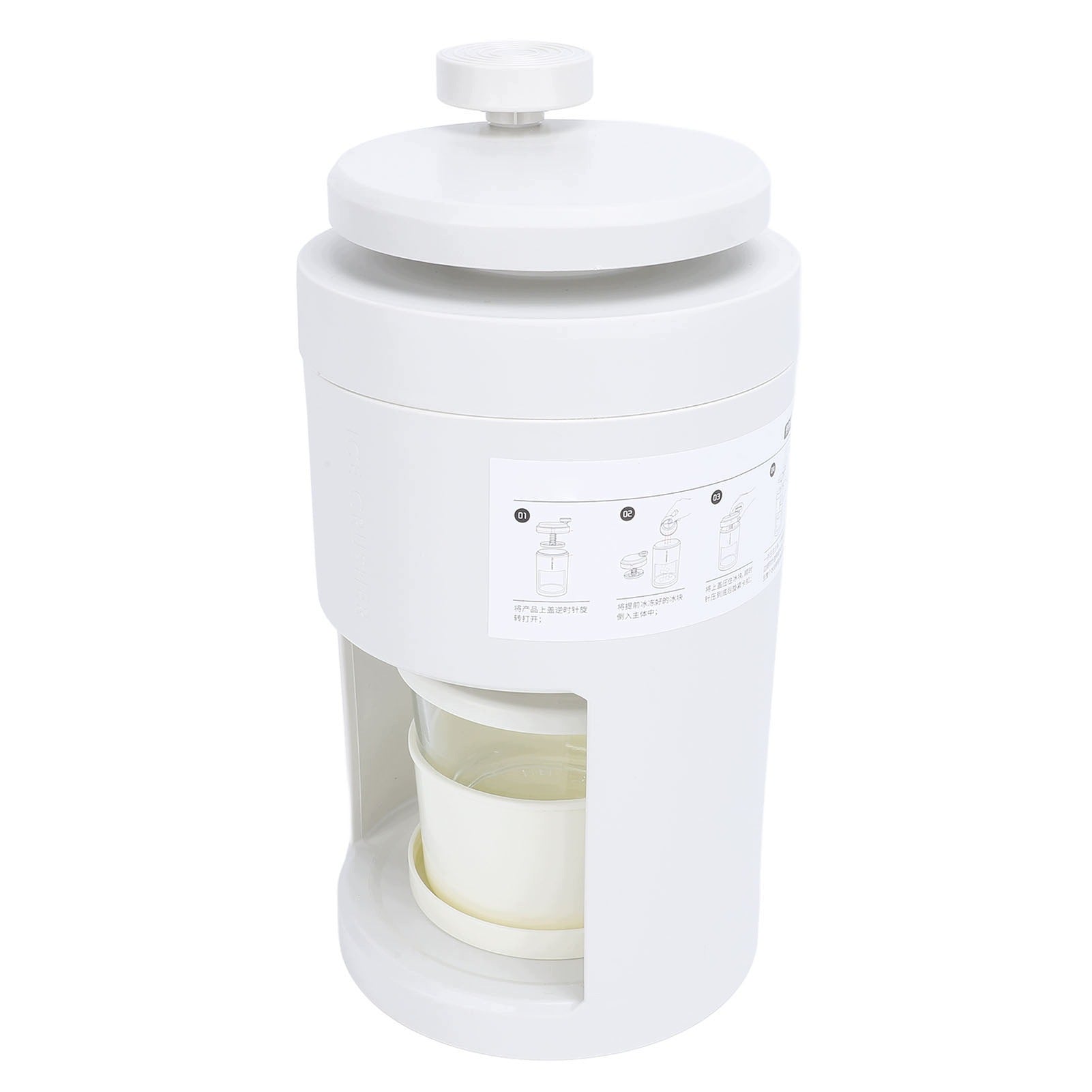 Manual Shaved Ice Machine with Glass Cup for Smoothie 7O Brand no brand