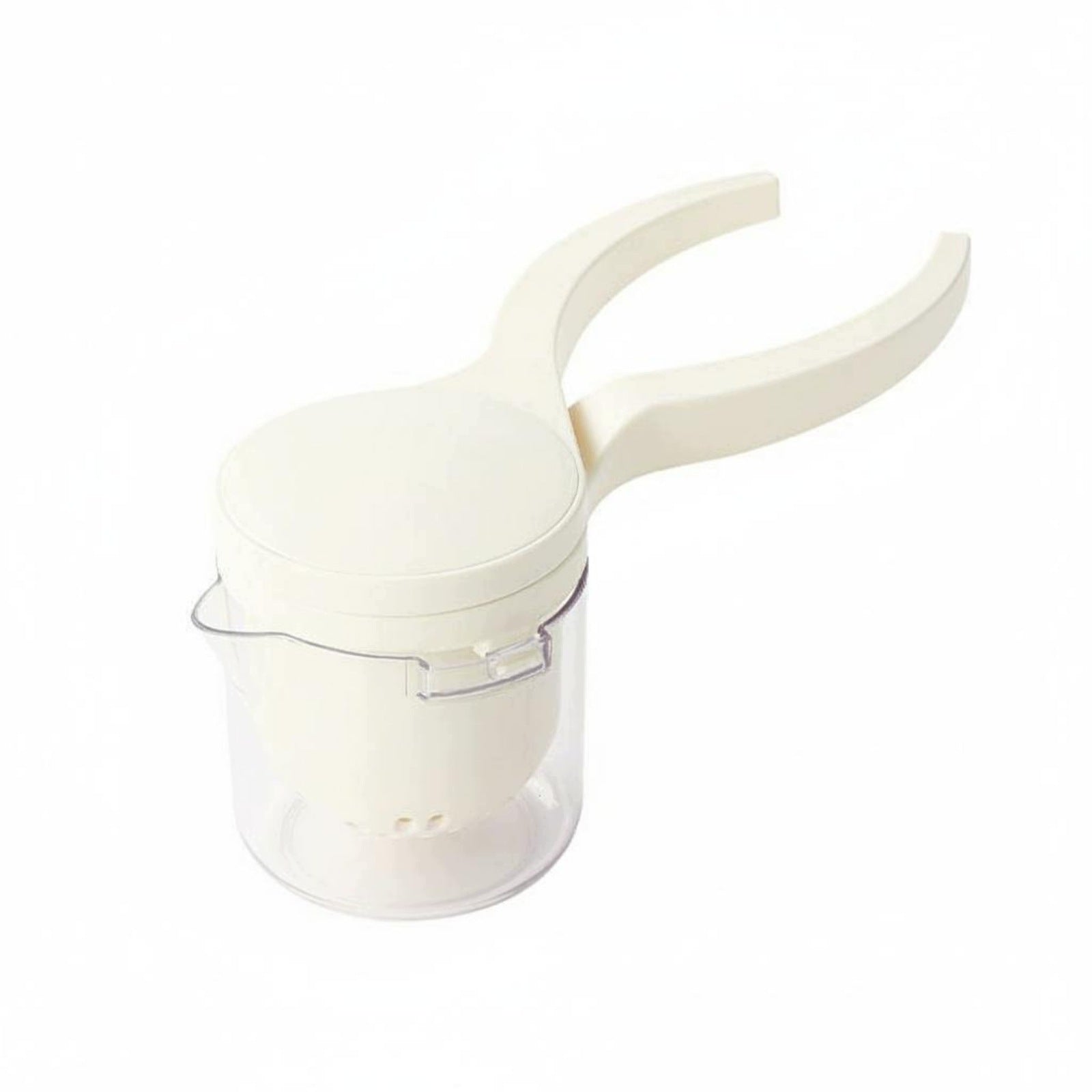 Manual Spiral Juicer Two Lever Handles Screw Press Juicer Transparent Cup