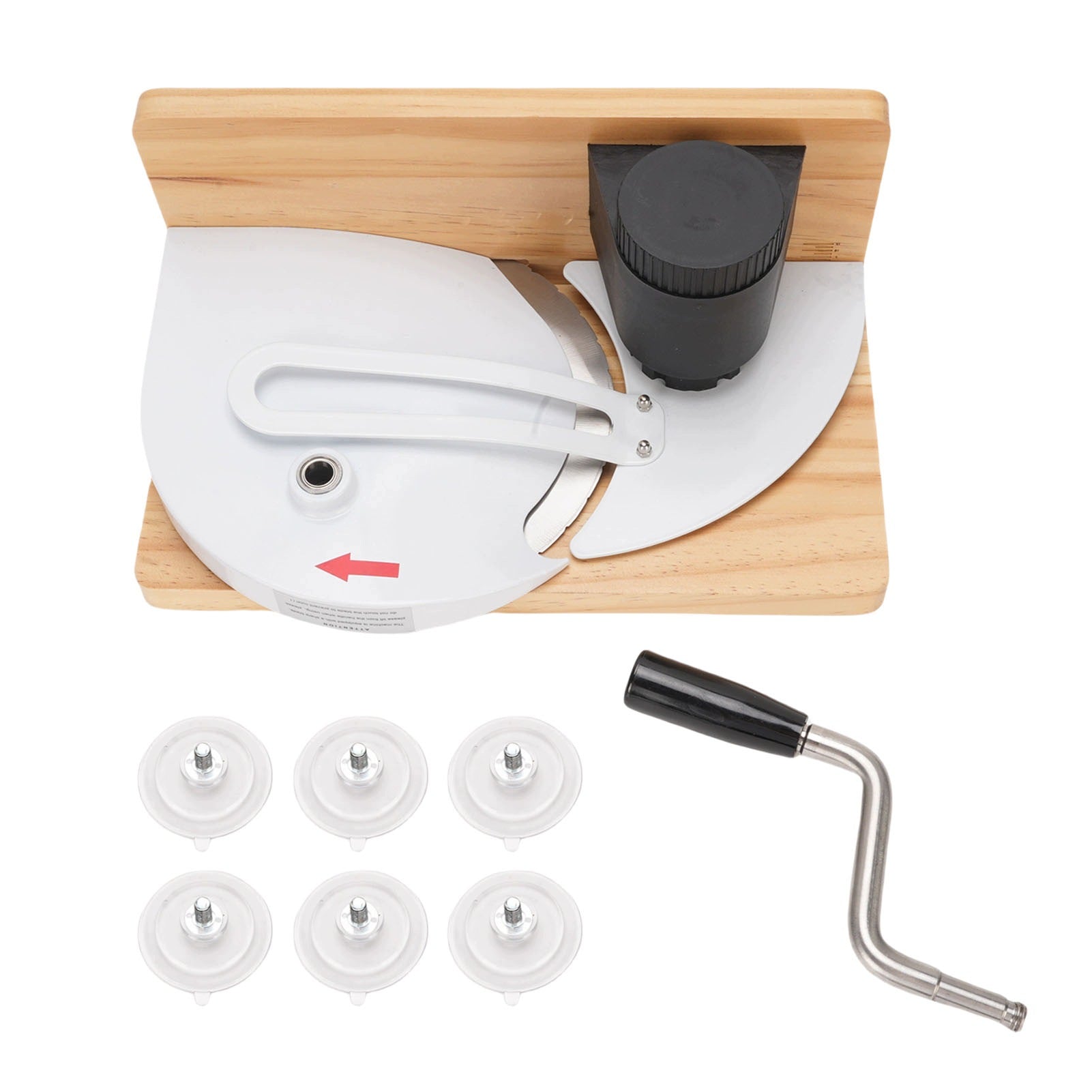 Manual bread slicer with suction cup base. Manual A0 Brand no brand