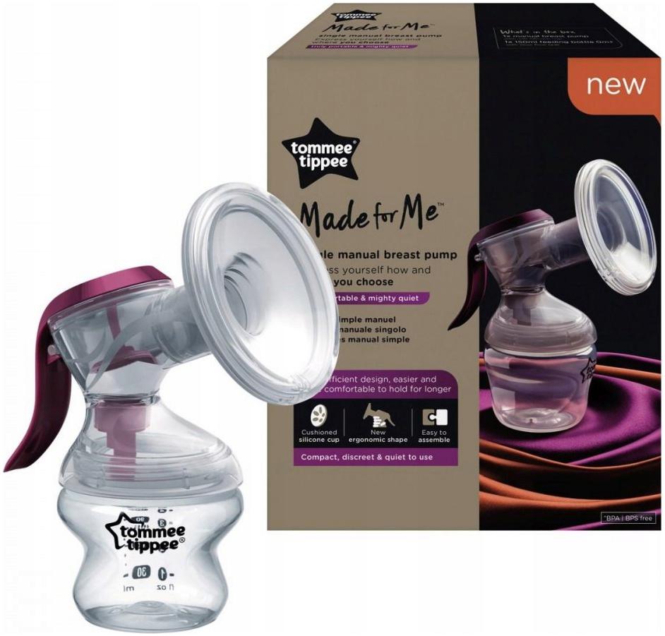 Manual breast pump Food extractor Tommee Tippee bottle 150ml with nipple Packaging status original