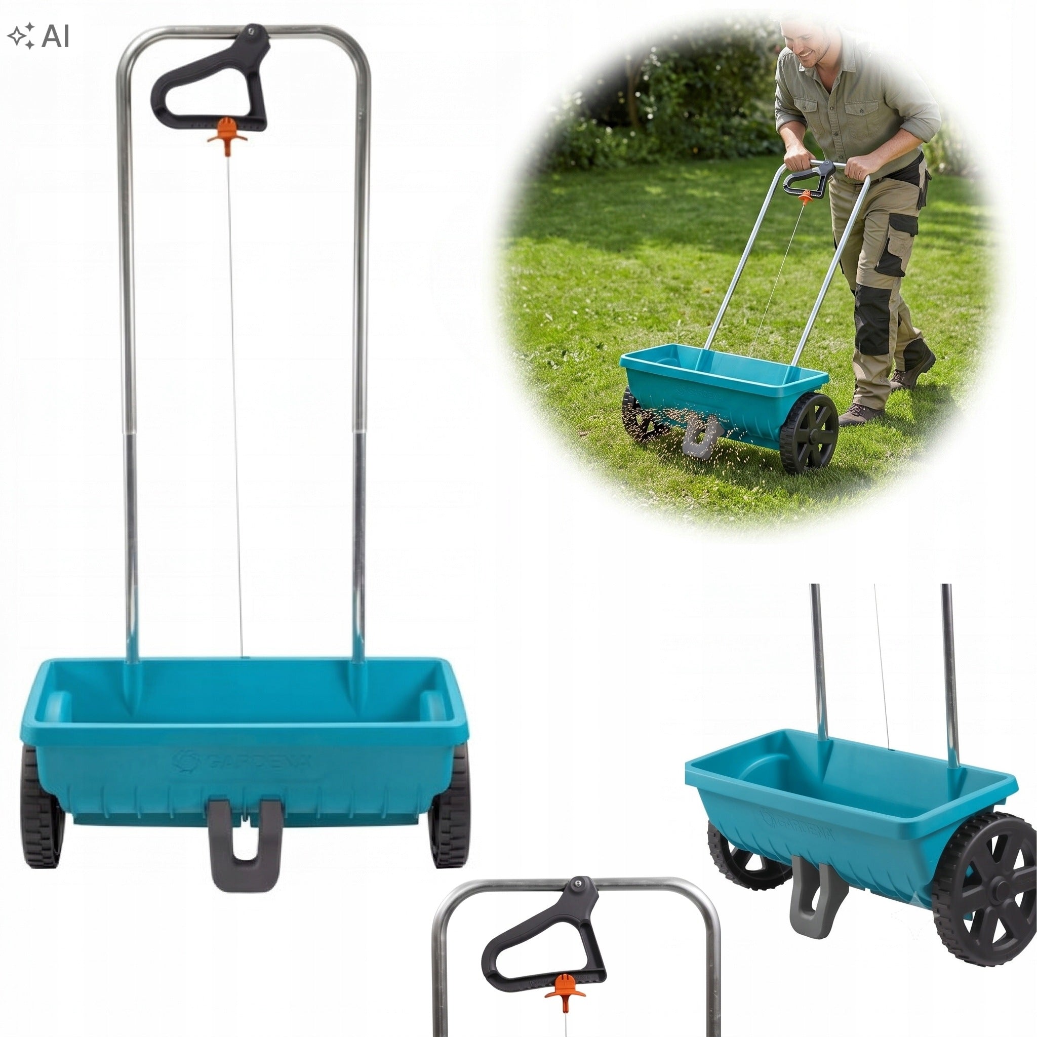 Manual seed drill Gardena 12,49 l 45 cm for sowing seeds