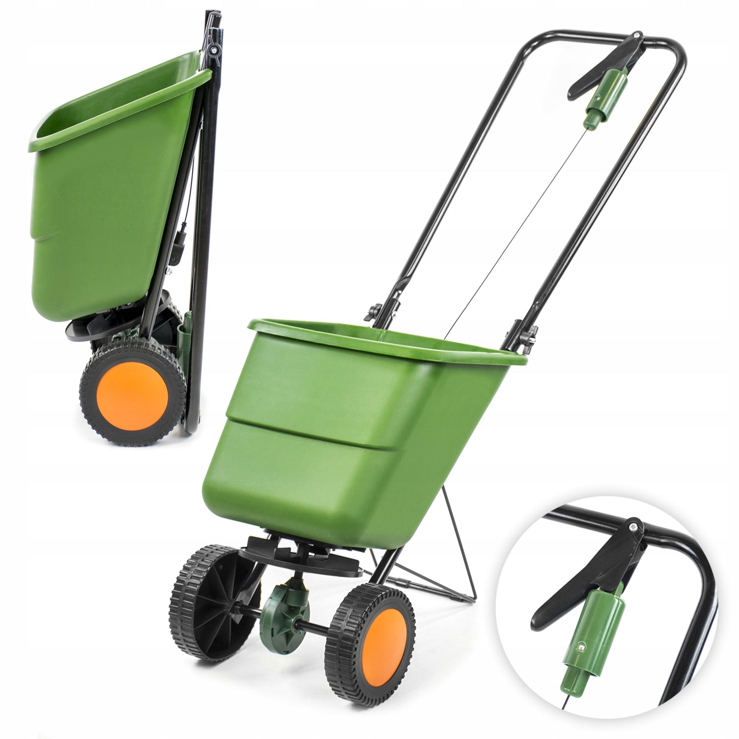 Manual seed drill for spreading grass SEED FERTILIZER garden spreader