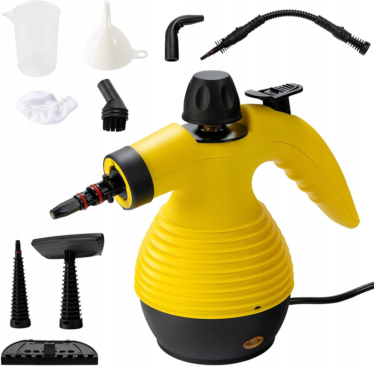 Manual steam cleaner with 9 accessories for multiple surfaces 1050 W / 0,35 l