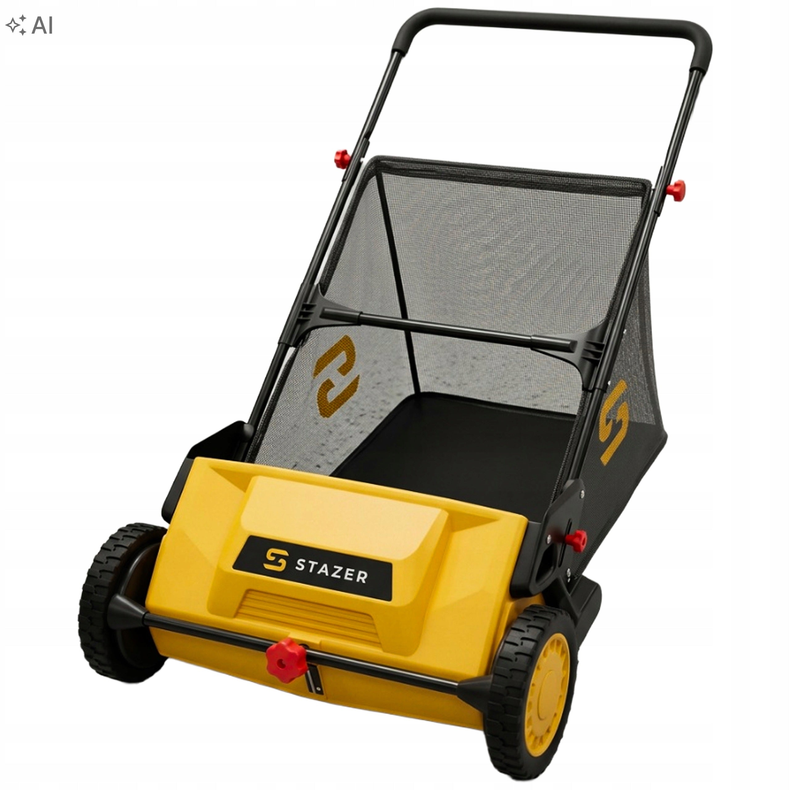 Manual sweeper grass leaf picker paving stones 4 brushes 103l 535mm Manufacturer code do podjazdu odkurzacz z koszem